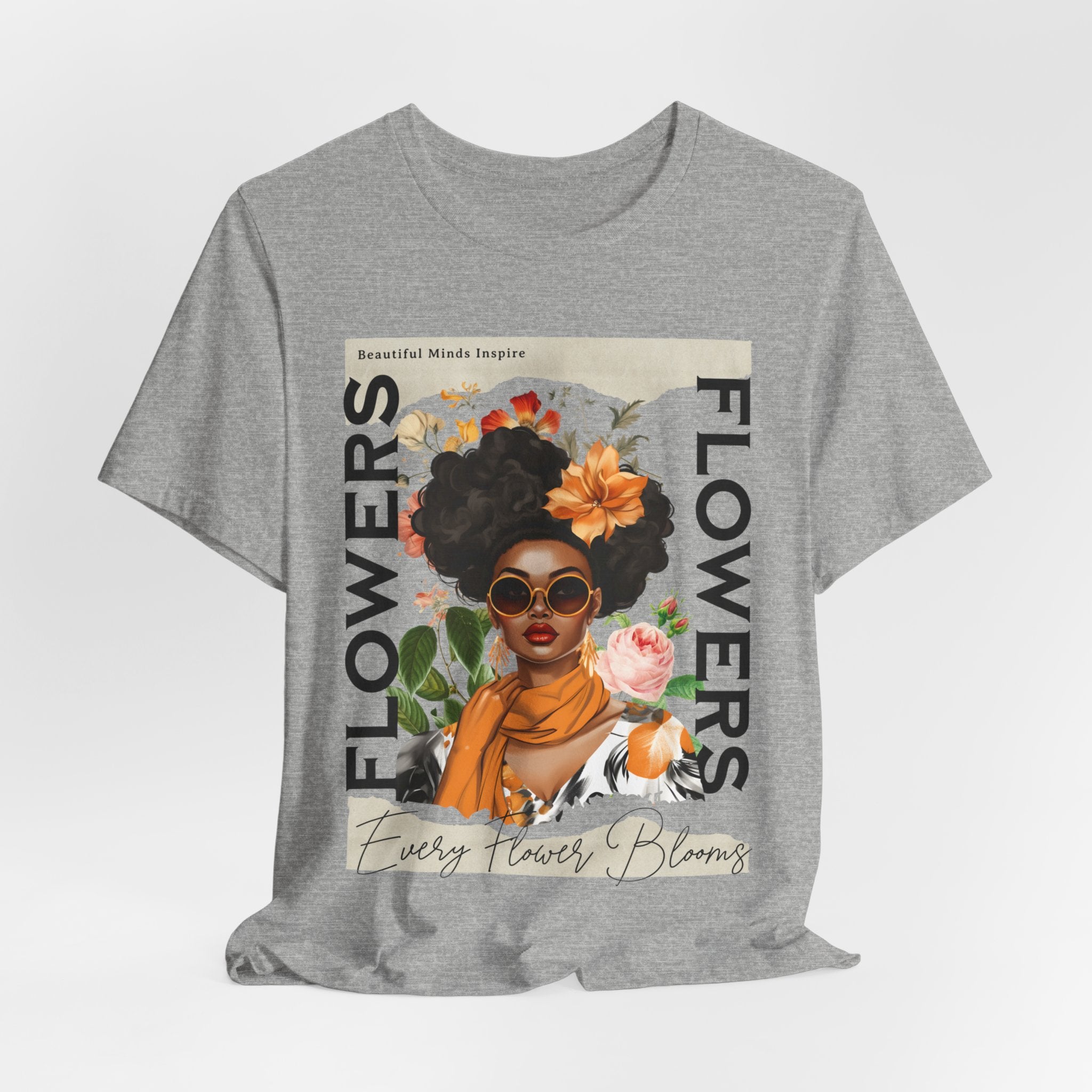 Urban Flower T-Shirt Design – Bold & Cultural Styles - Coffey Park Gifts