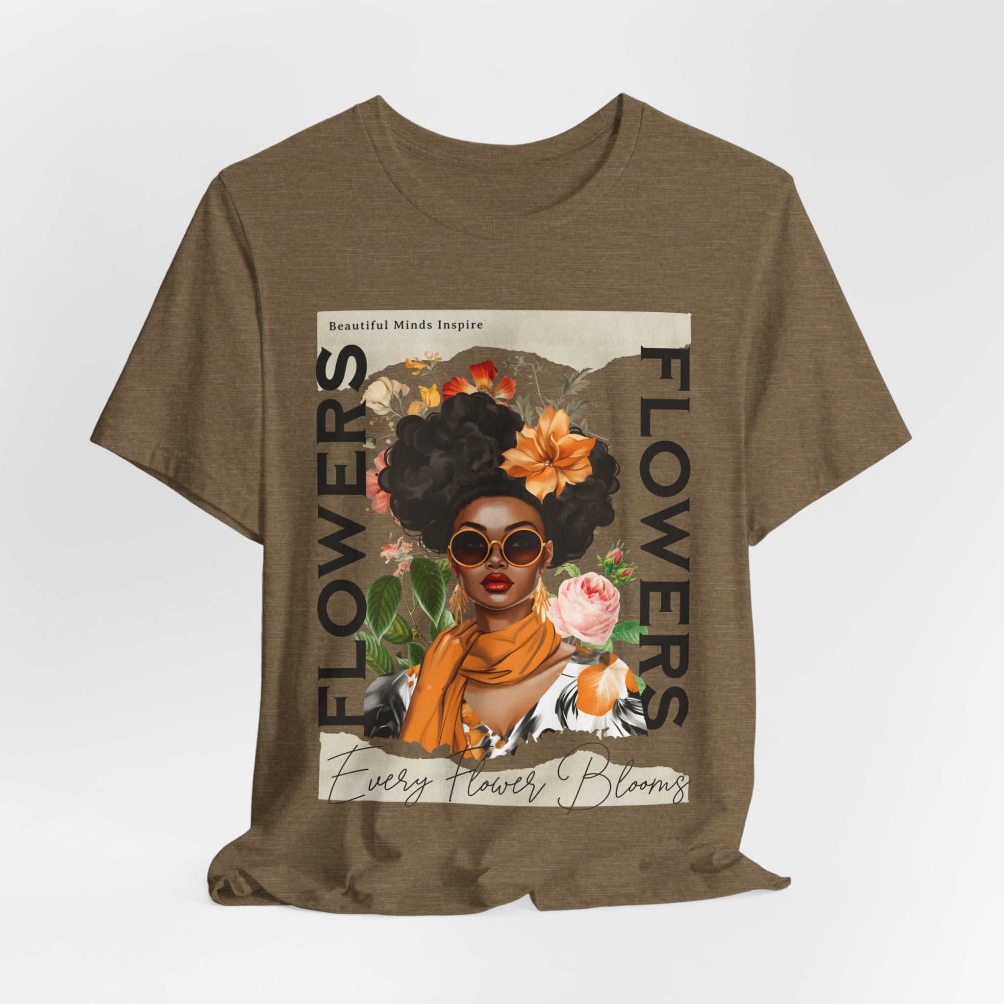 Urban Flower T-Shirt Design – Bold & Cultural Styles - Coffey Park Gifts