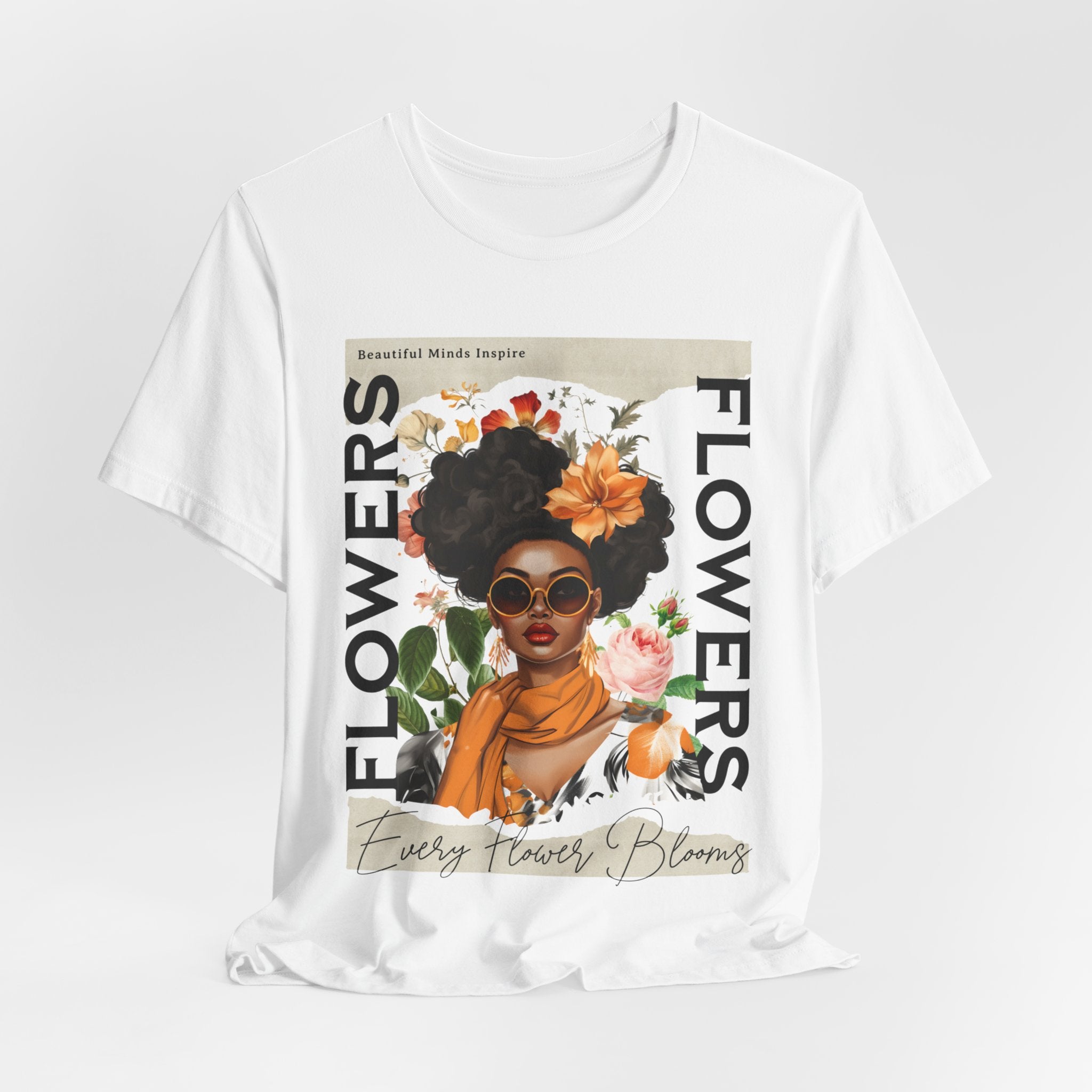 Urban Flower T-Shirt Design – Bold & Cultural Styles - Coffey Park Gifts