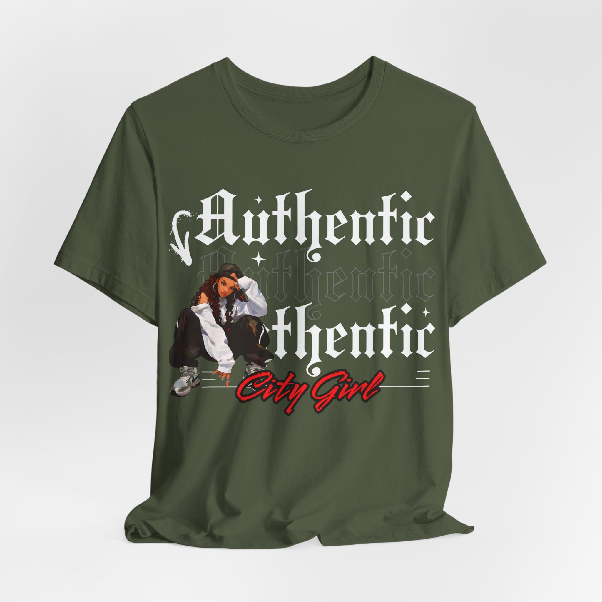 Authentic City Girl T-Shirt | Urban Black Gifts Online