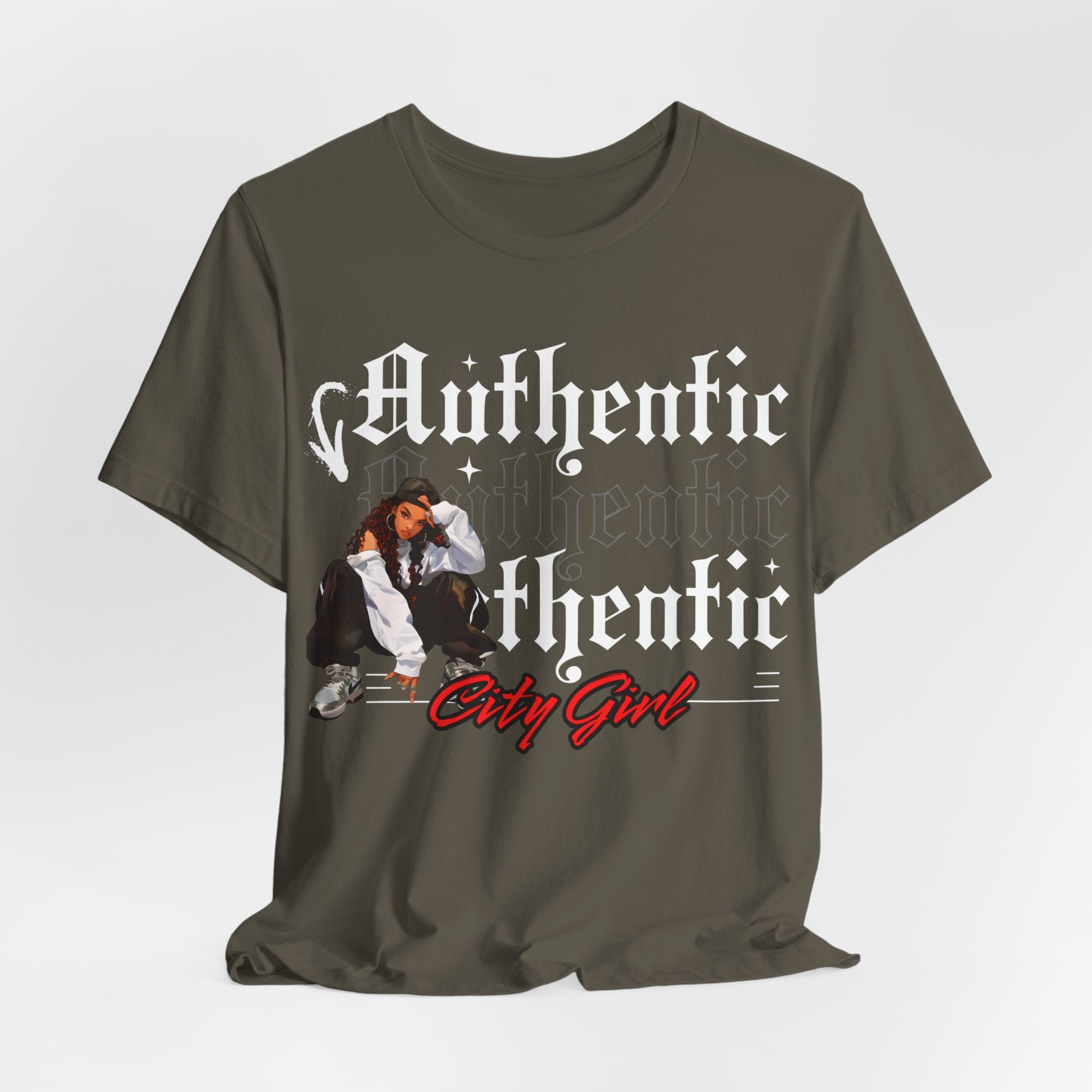 Authentic City Girl T-Shirt | Urban Black Gifts Online