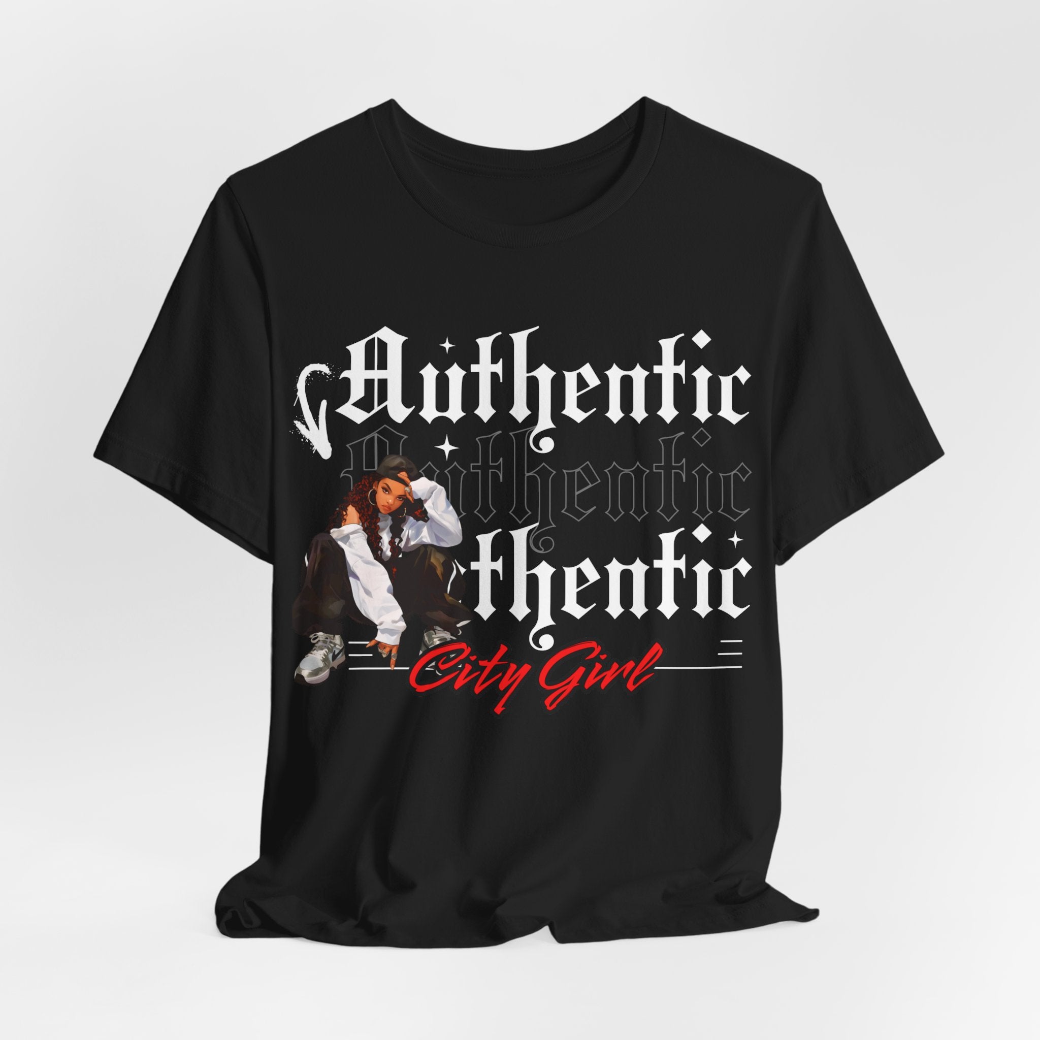 Authentic City Girl T-Shirt | Urban Black Gifts Online